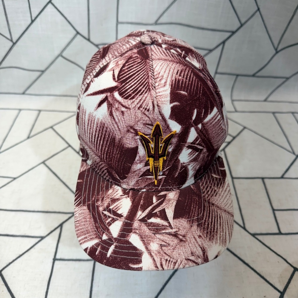 '47 Brand Arizona State Sun Devils Hat OS Burgundy Tropical Palm Snapback ASU